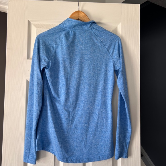 Danskin Now Blue Quarter Zip Long Sleeve Active Top Size Small - Picture 3 of 3